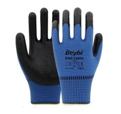 BEYBİ PN5 ZEBRA POLYESTER ÖRME NİTRİL ELDİVEN